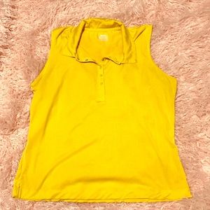 Sleeveless Yellow Golf Polo